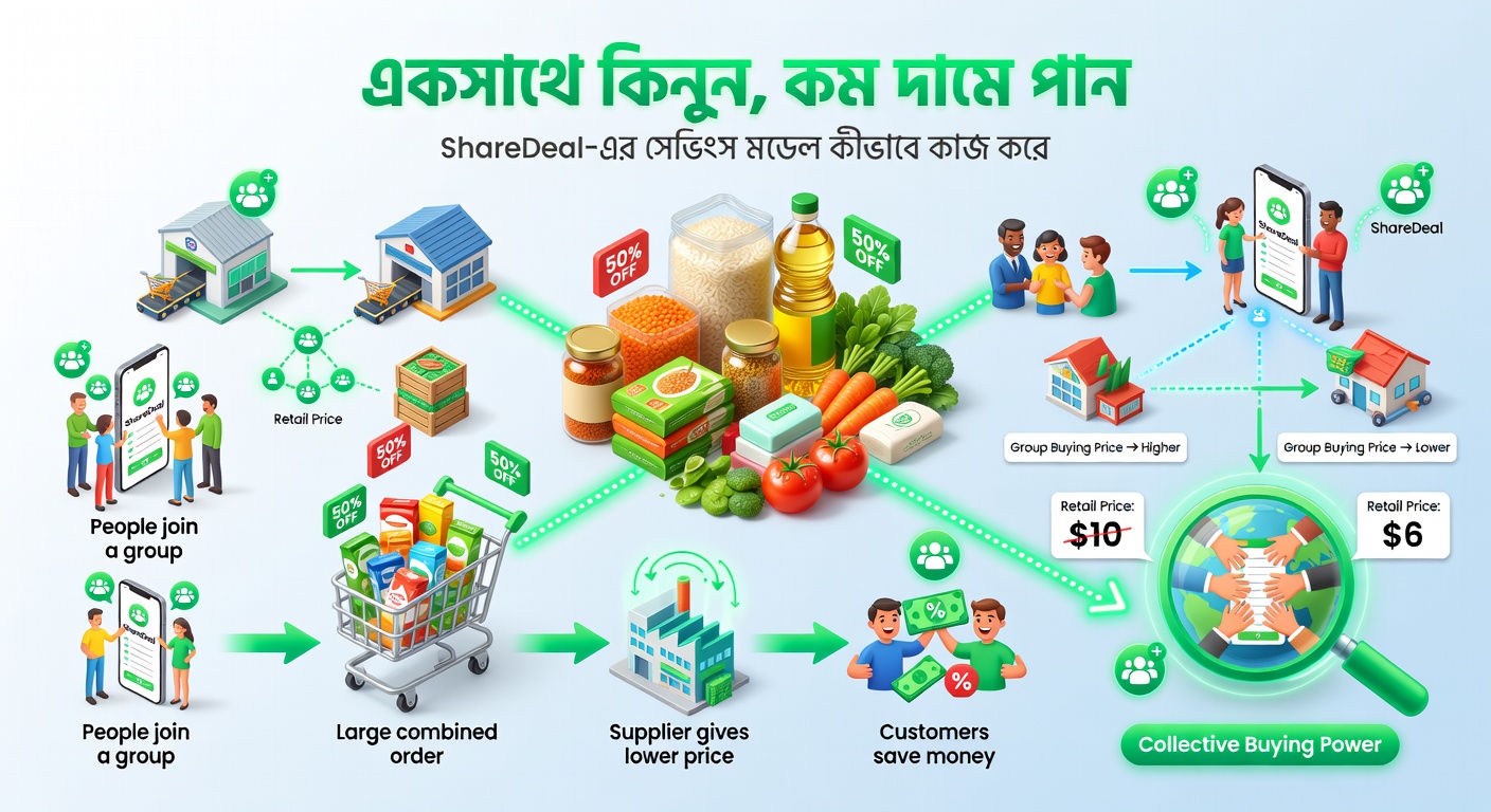 একসাথে কিনুন, কম দামে পান: ShareDeal-এর সেভিংস মডেল কীভাবে কাজ করে