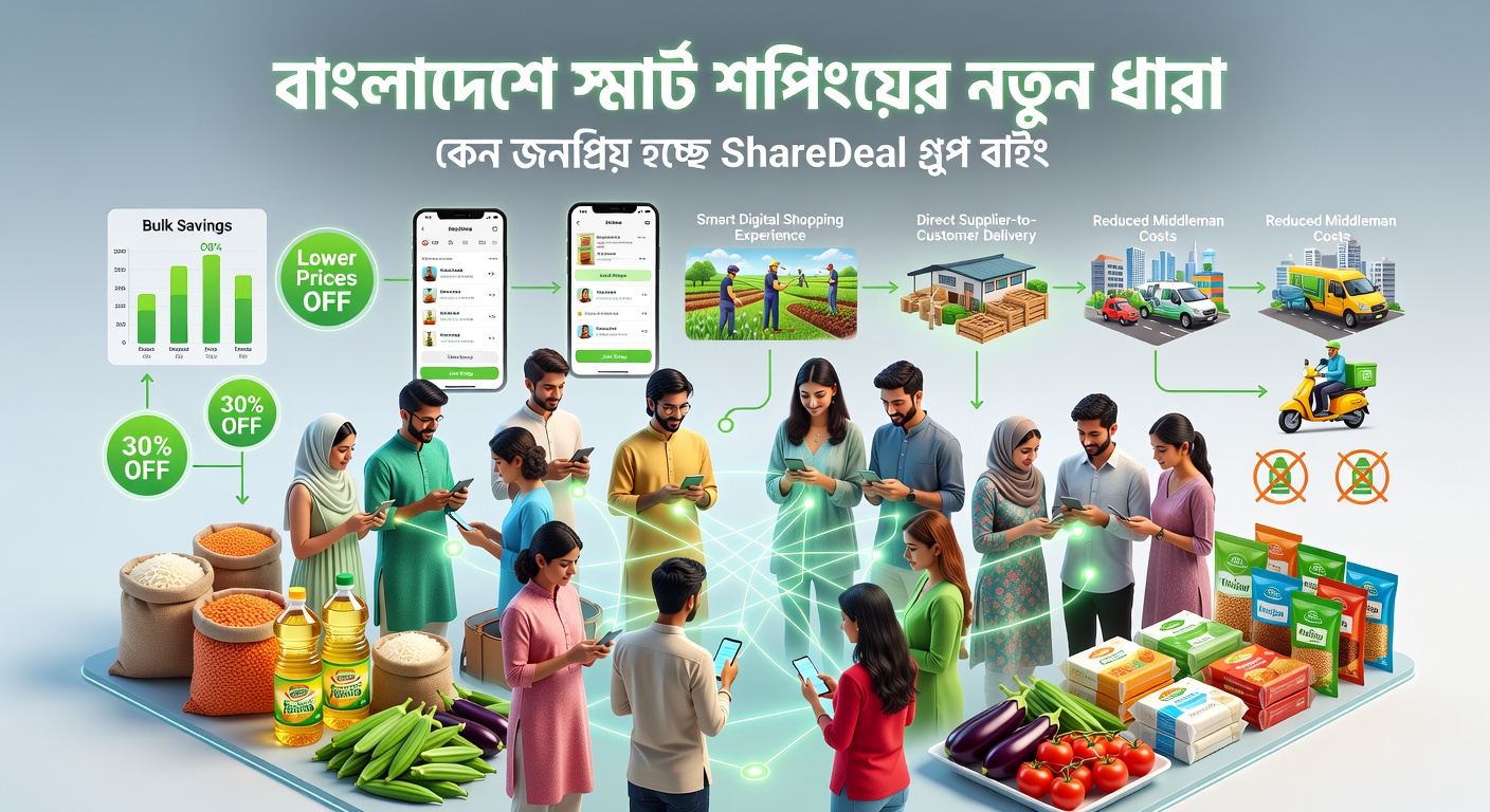 বাংলাদেশে স্মার্ট শপিংয়ের নতুন ধারা: ShareDeal গ্রুপ বাইং কেন জনপ্রিয় হচ্ছে